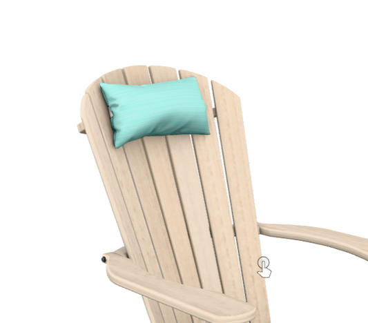 Finch Neck Pillow - Dupione Celeste