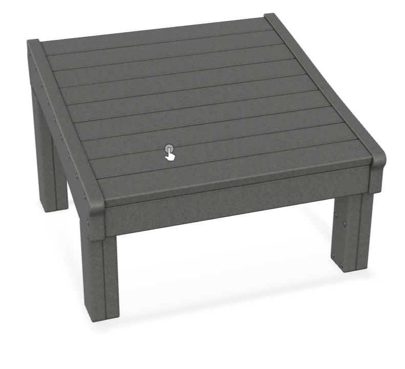 Finch Sea Aria Ottoman - Dark Gray