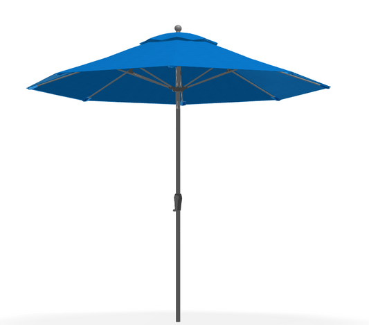 Frankford Monterey 9'  Pacific Blue Fiberglass Rib Onyx  Aluminum Pole w/ Crank Auto Tilt