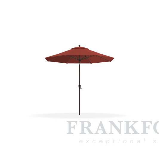 Frankford Monterey 9'  Chestnut Fiberglass Rib Desert Bronze Aluminum Pole w/ Crank Auto Tilt