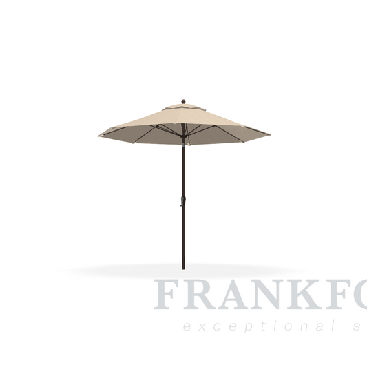Frankford Monterey 9'  Linen Fiberglass Rib Desert Bronze Aluminum Pole w/ Crank Auto Tilt