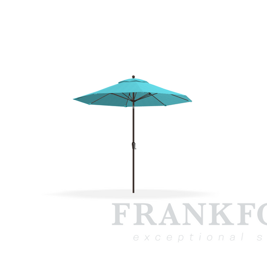 Frankford Monterey 9'  Turquoise Fiberglass Rib  Bronze Aluminum Pole w/ Crank Auto Tilt
