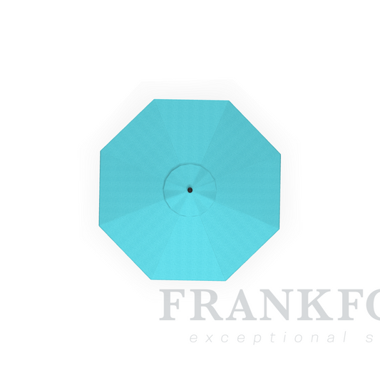 Frankford Monterey 9'  Turquoise Fiberglass Rib Onyx Aluminum Pole w/ Crank Auto Tilt