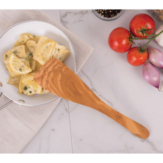 HIC Eddingtons Italian Olive Wood Wide Spatula