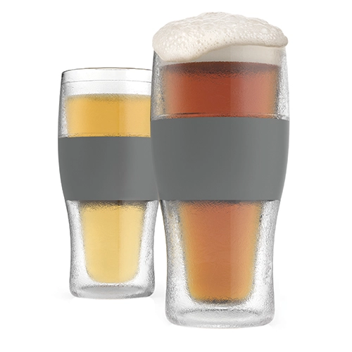 Host Beer Freeze Cooling Cups in Gray Set of 2