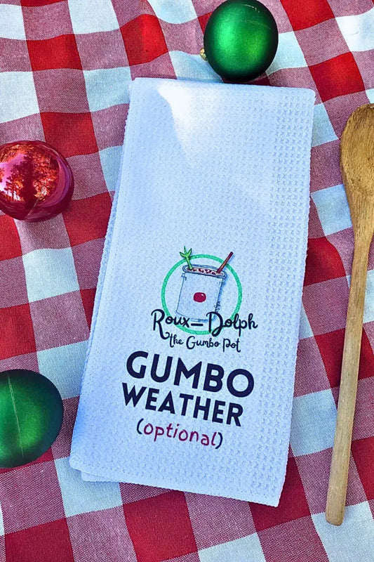 Kelly Airhart Studios - Louisiana Tea Towel. Gumbo Weather Roux-Dolph