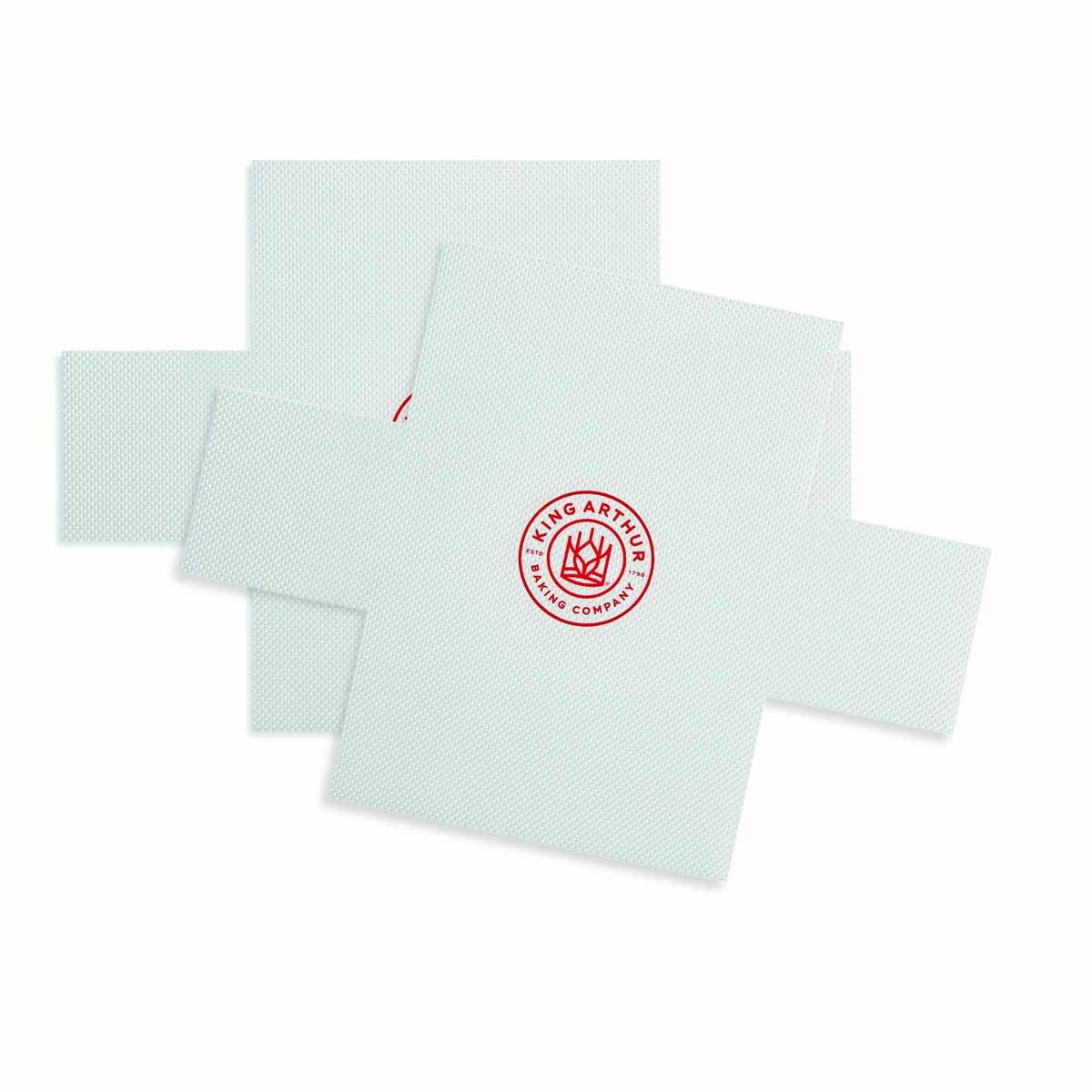 top view of two silicone loaf pan liners