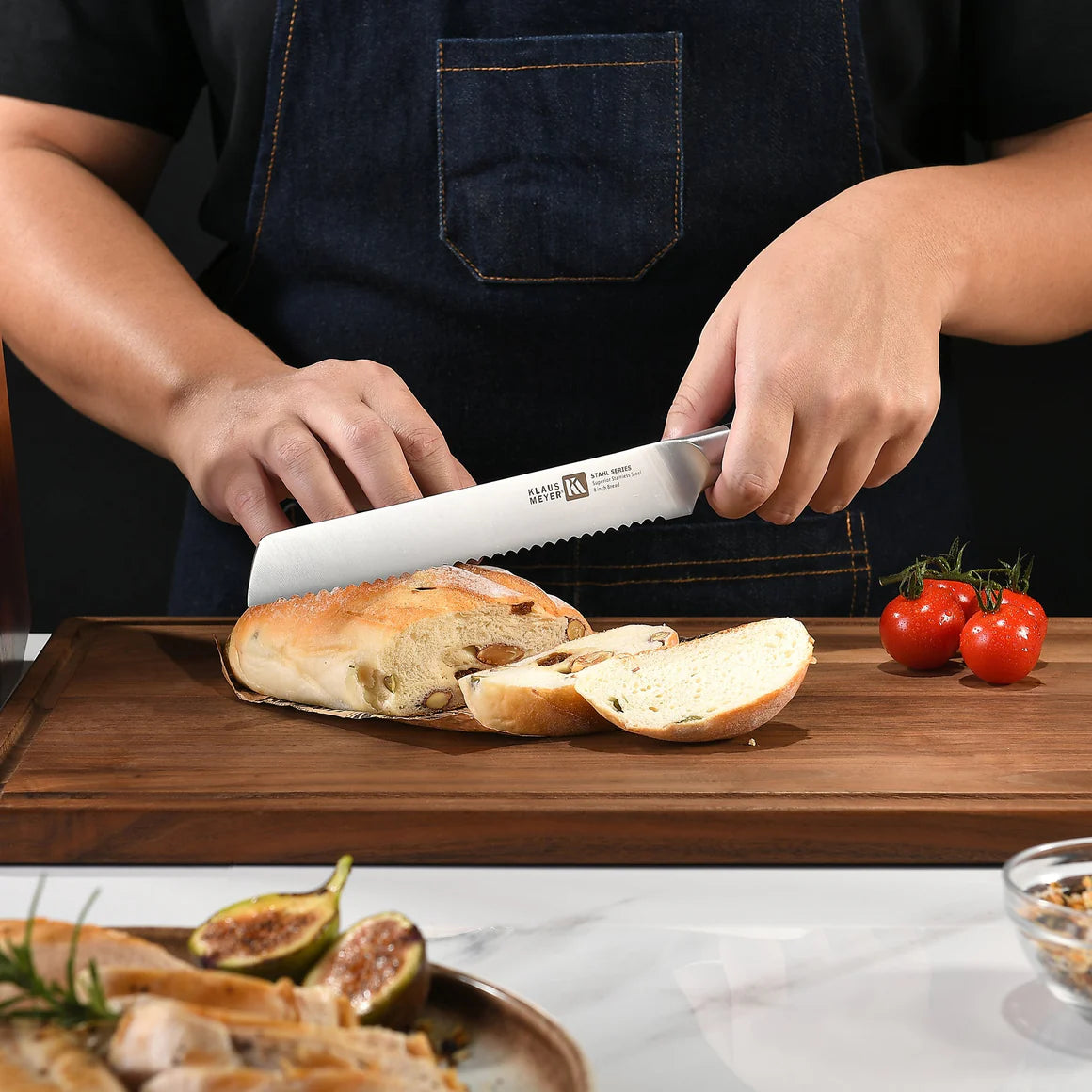 Klaus Meyer Bread Knife cutting bread