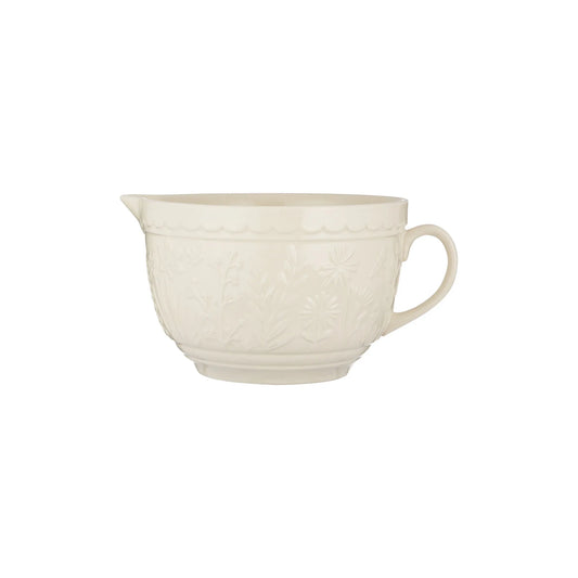 White ceramic mixing bowl on a white background
