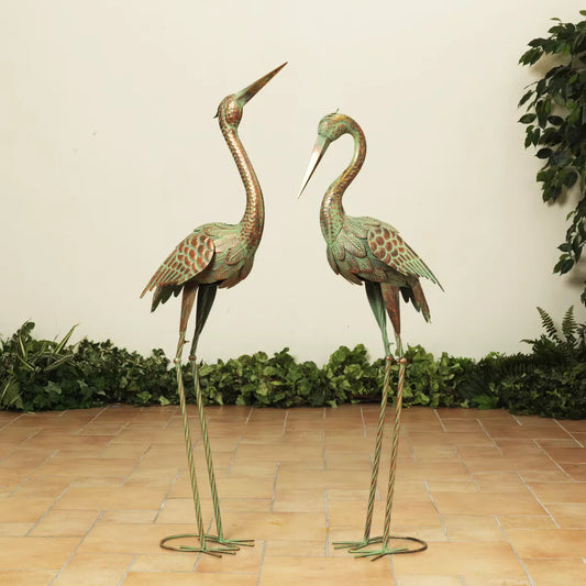 46 Inch Metal Heron