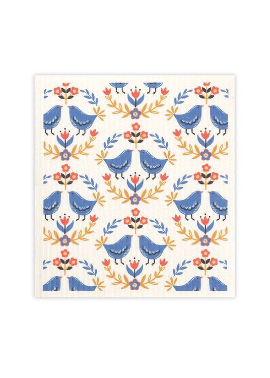 MuKitchen Sponge Cloth Scandi Birds