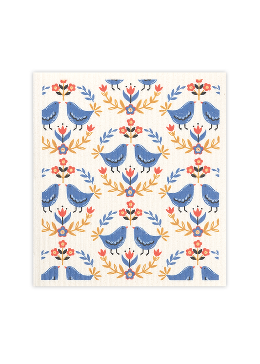 MuKitchen Sponge Cloth Scandi Birds