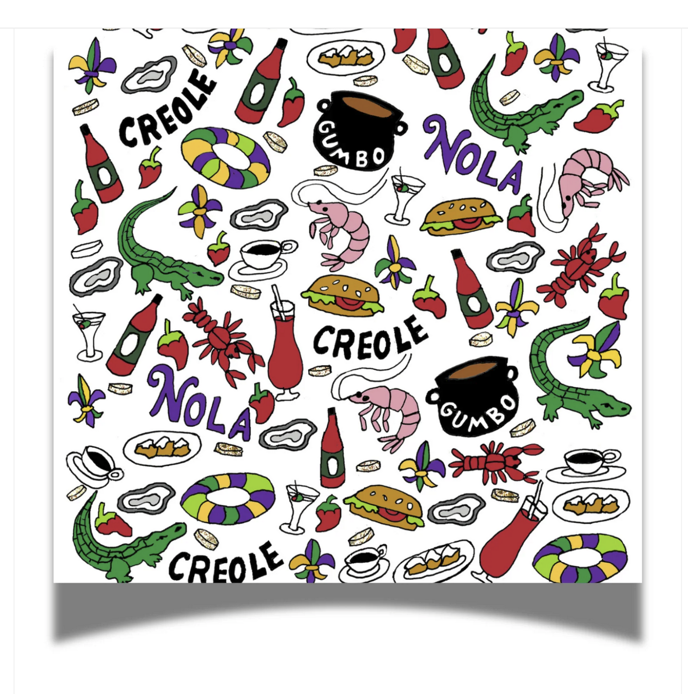 Fabuplates - New Orleans Food Cocktail Napkin Package - Thumbnail 2