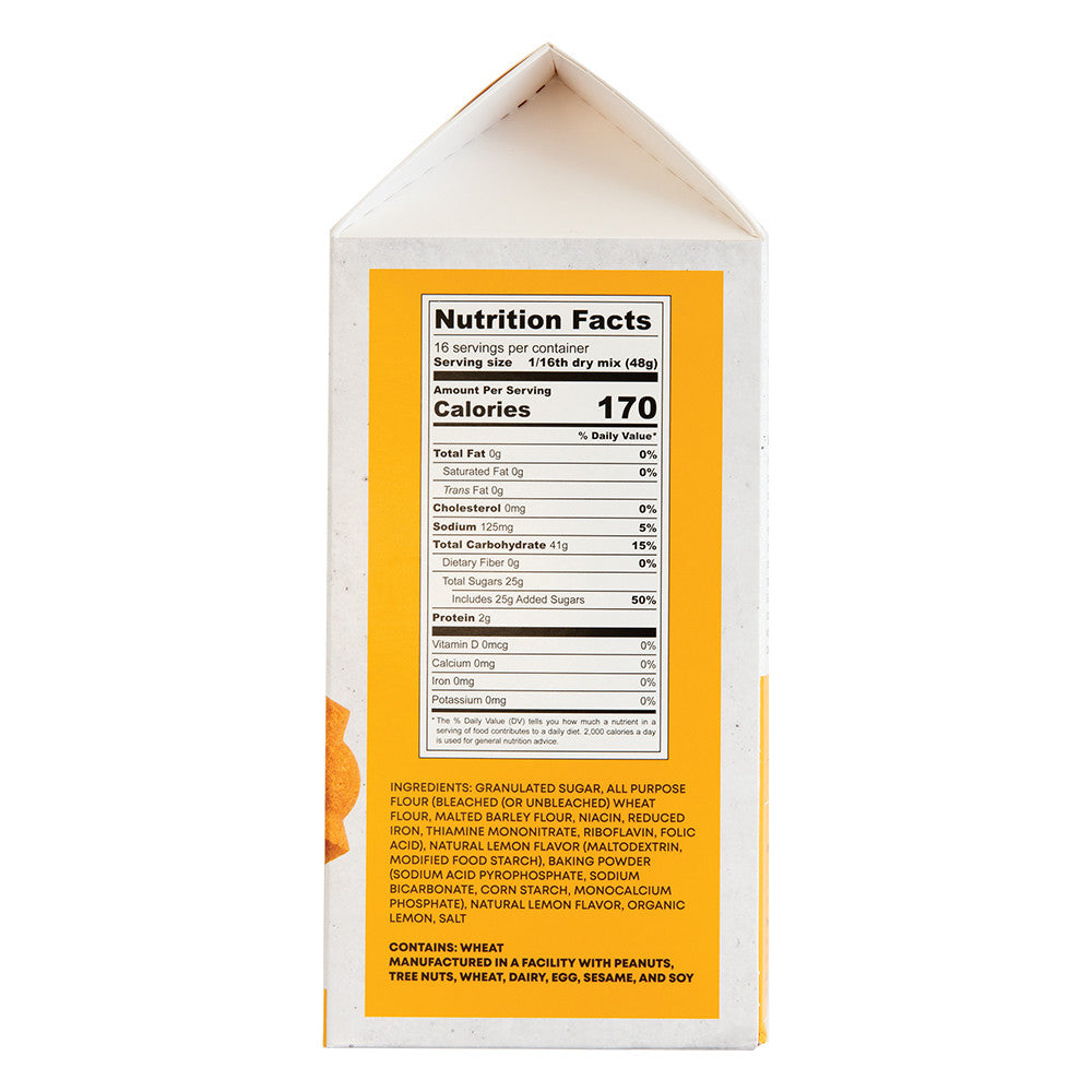 Nutrition facts label on a product packaging with a white background