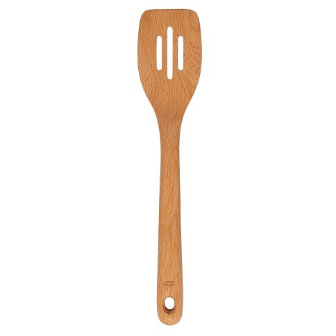 Wooden spatula on a white background