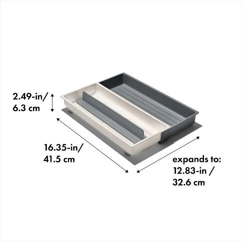 Rectangular tray with dimensions labeled on a white background