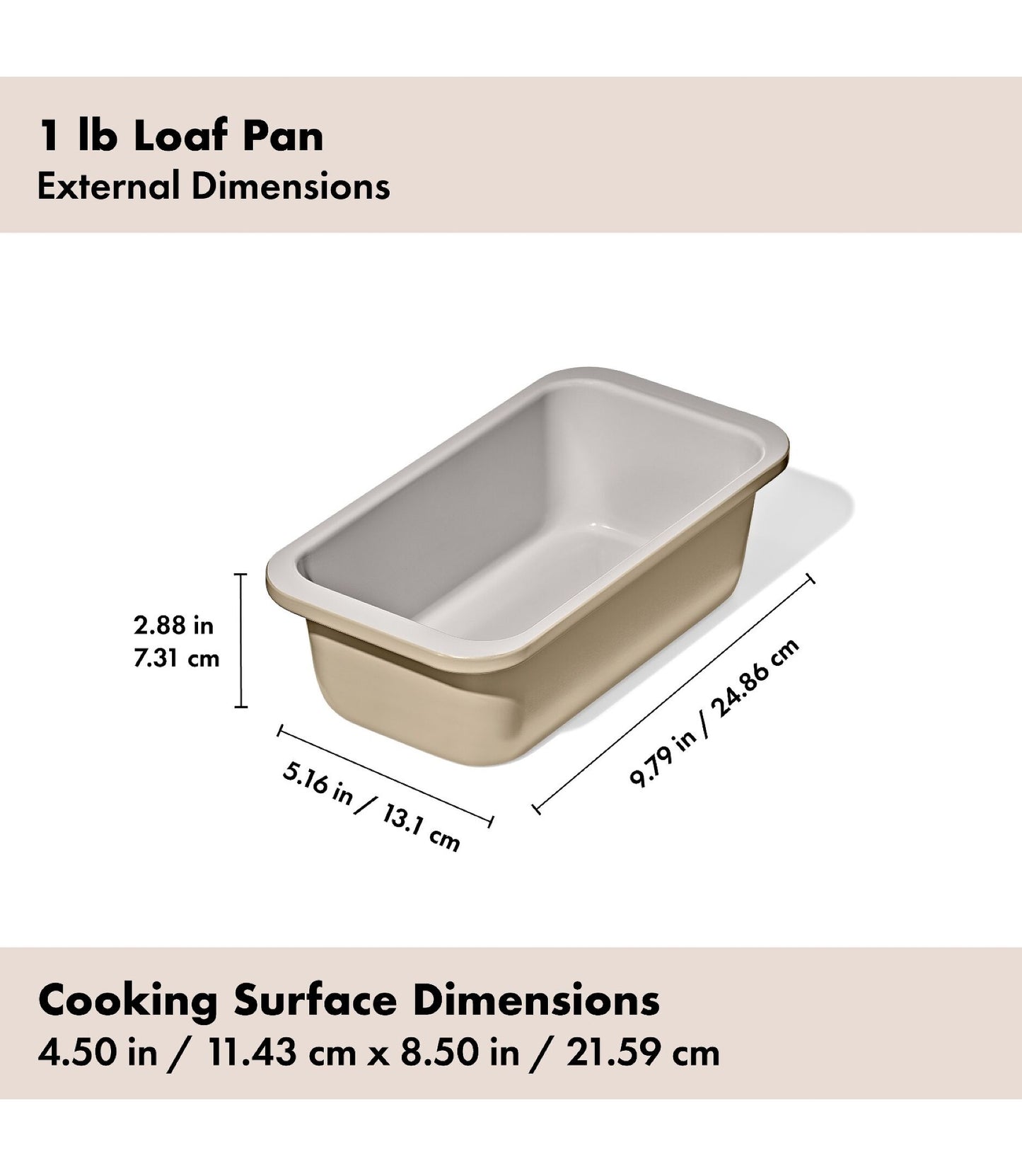OXO loaf pan measurements
