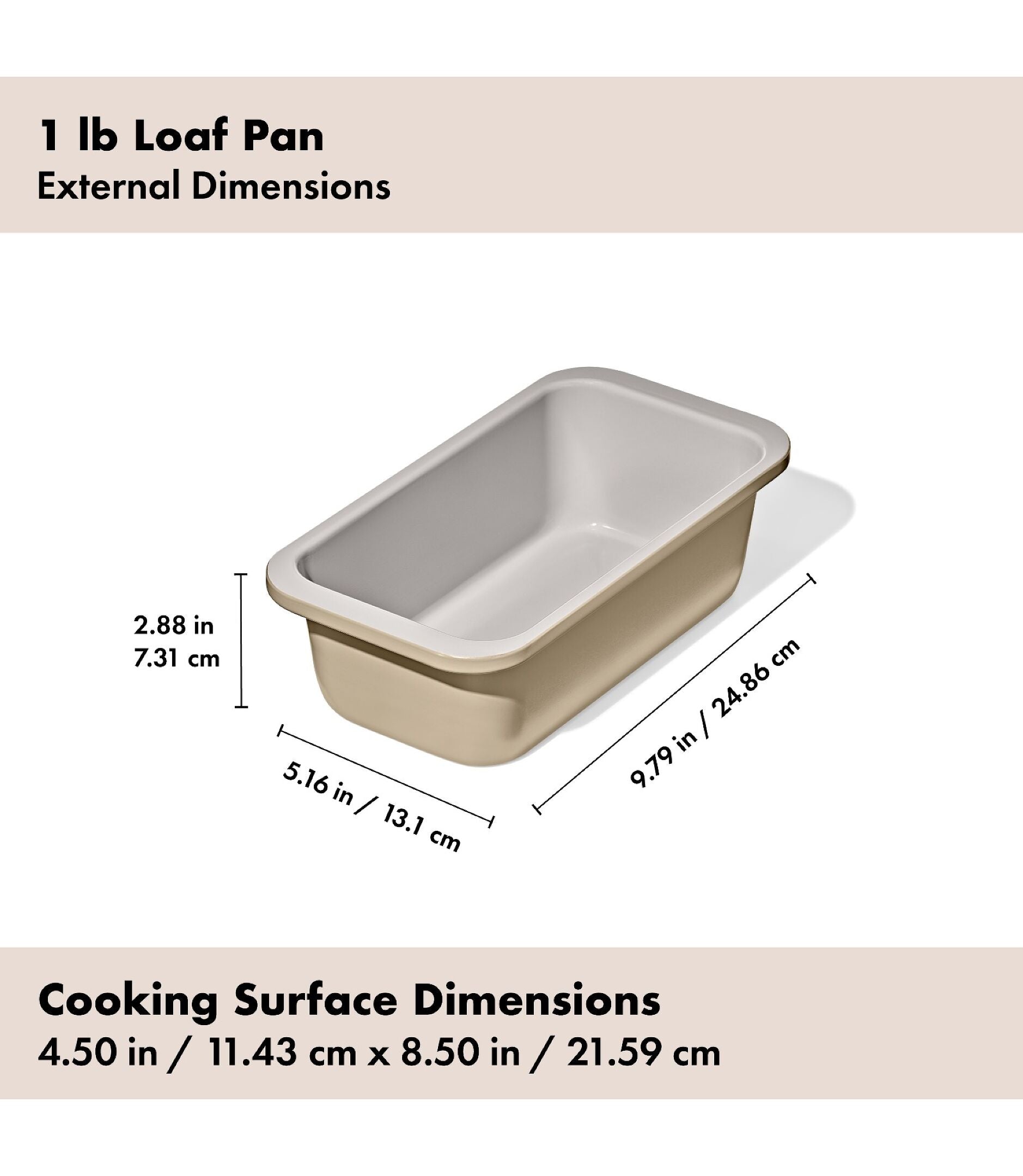 OXO loaf pan measurements
