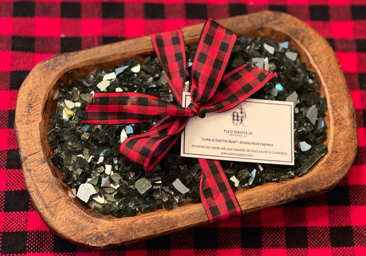 Plaid Rooster Co - HOLIDAY "FIRE BOWL" Dough Bowl Soy Candle (Lump of Coal)