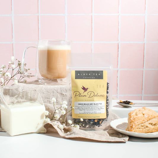 Plum Deluxe  Creme Brulee Grey Black Tea