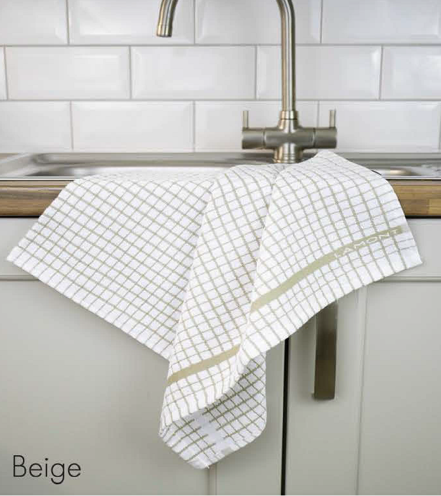Poli-Dri Cotton Tea Towel - Beige