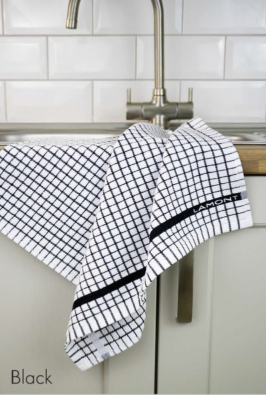 Poli-Dri Cotton Tea Towel - Black