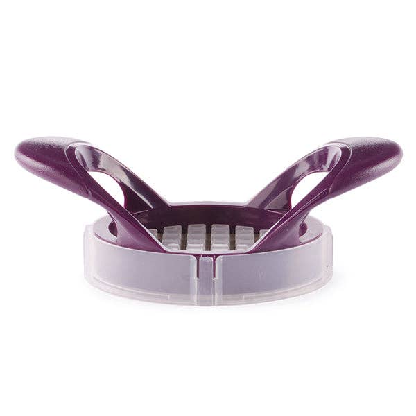Purple kitchen tool with a white background