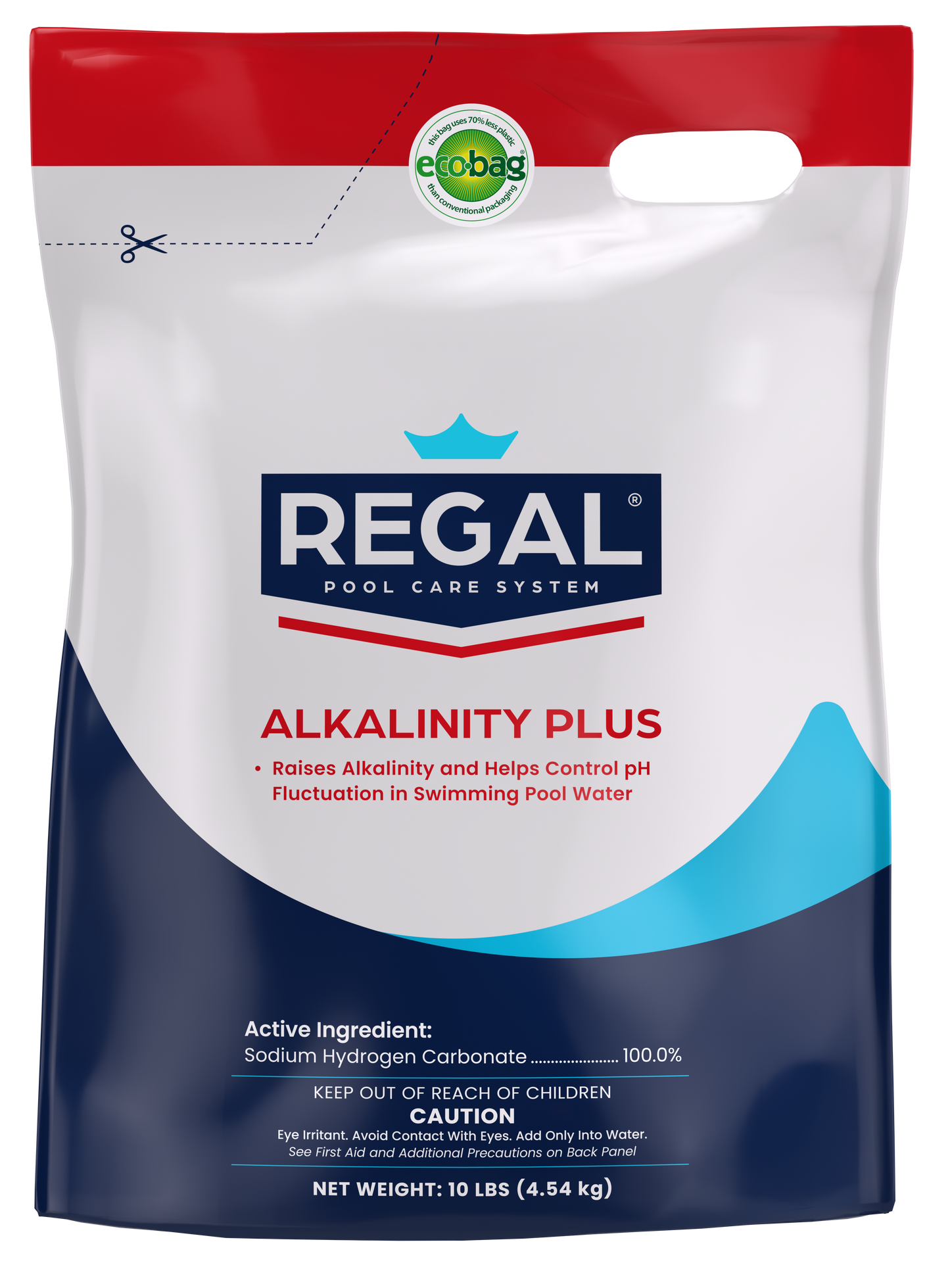 Regal Alkalinity Plus packaging for pool care system on a white background