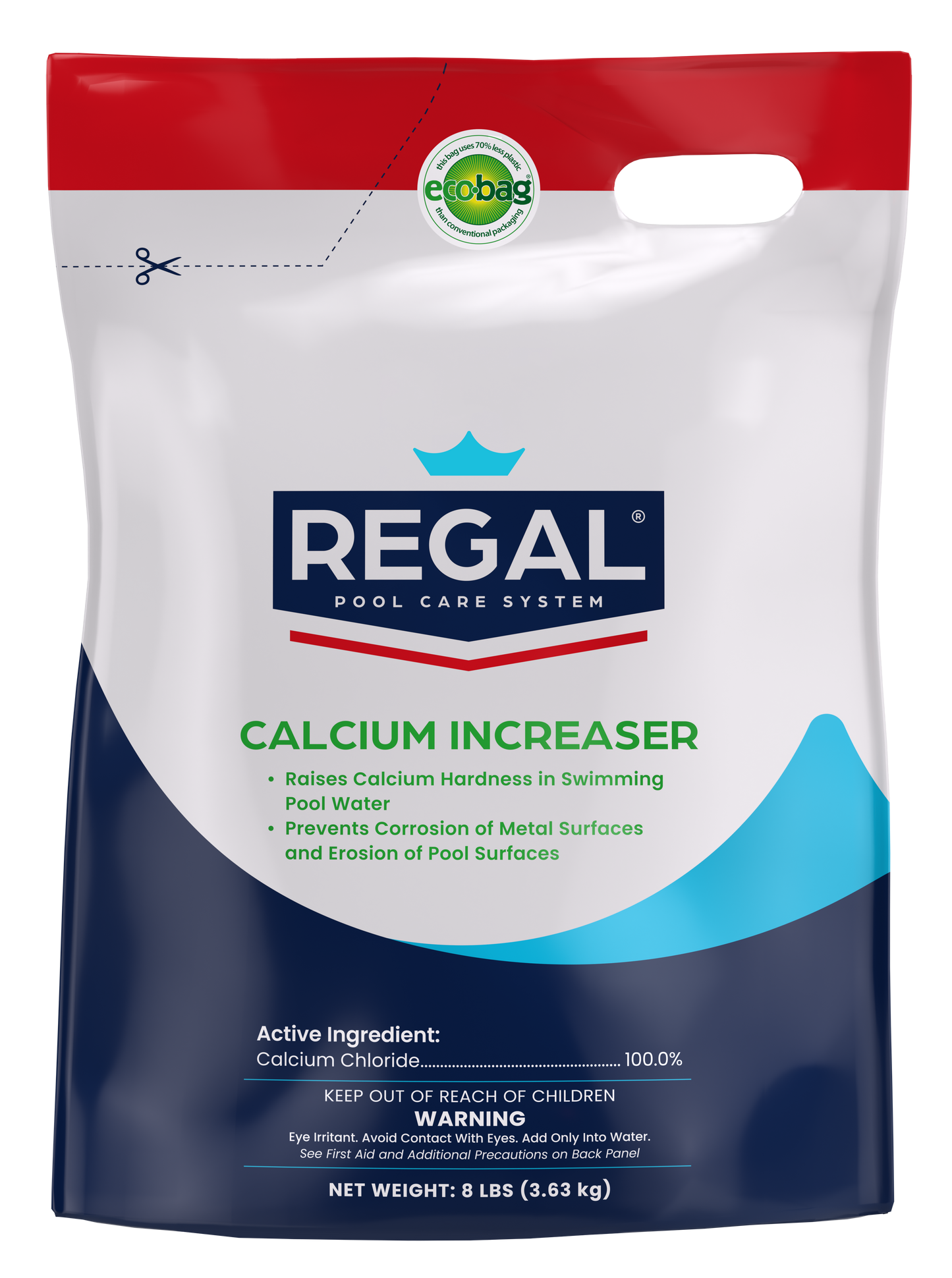 Regal Calcium Increaser packaging for pool care system on a white background