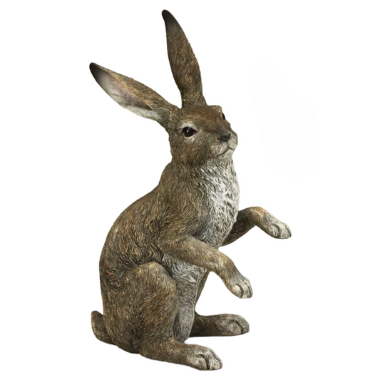 Statue of a rabbit on a white background