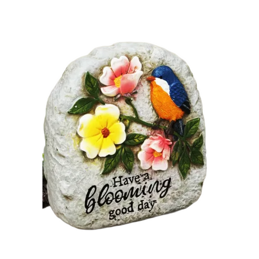 Resin Flower and Bird Garden Stone
