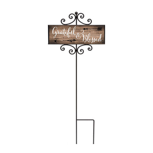 Signature Sign Holder with Grateful and Blessed Sign