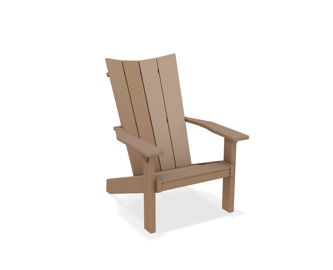 Finch Skyward Adirondack chair in weatherwood on a white background