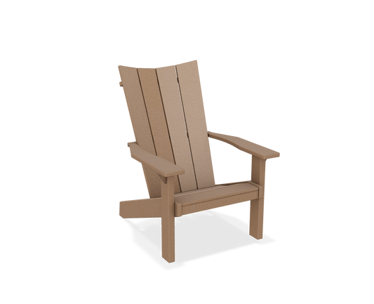 Finch Skyward Adirondack chair in weatherwood on a white background