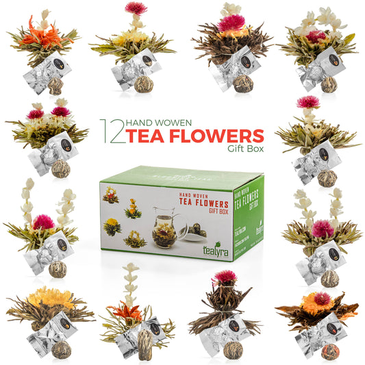 TEALYRA / LUXBE - Flowering Blooming Tea Gift Box, 12 pcs Shapes & Flavors