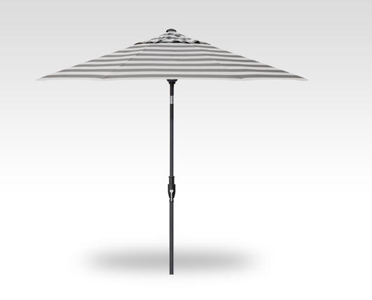 Treasure Garden Sunbrella Kinzie Smoke 9' Glide Tilt Umbrella Black Pole