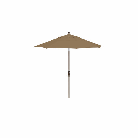 Beige patio umbrella on a white background