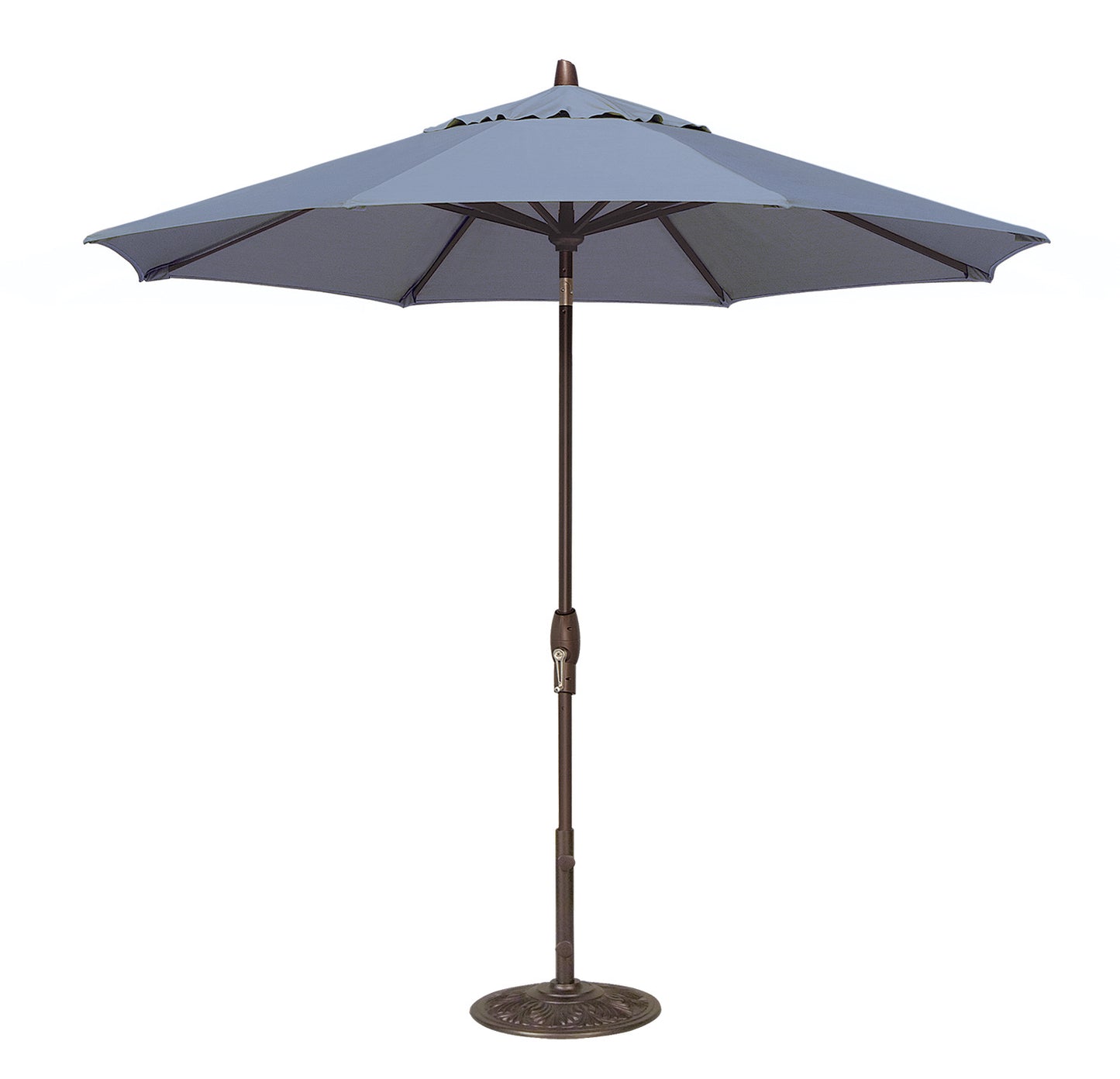 Treasure Garden Cast Ocean 9' Glide Tilt Umbrella Black Pole Sunbrella  Canopy