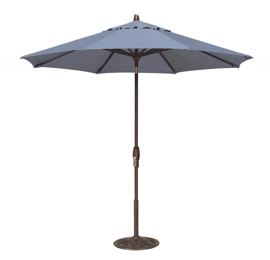 Treasure Garden Cast Ocean 9' Glide Tilt Umbrella Black Pole Sunbrella  Canopy