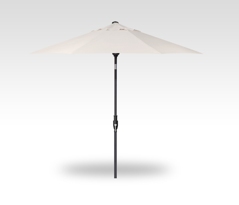 Treasure Garden 9' Glide Tilt Umbrella Bronze Pole Obravia Vanilla Canopy