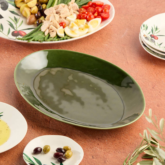 Verde Stoneware Oval Platter 16 x 12