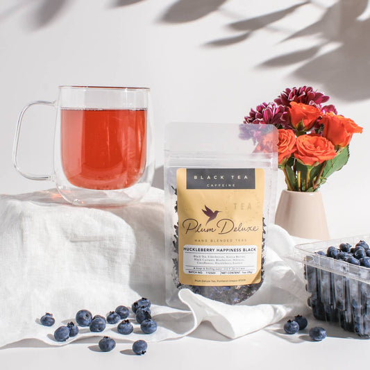 Plum Deluxe Huckleberry Happiness Blueberry Black Loose Leaf Tea