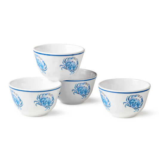 Beach House Crab Set of 4 4in Dipping Bowls