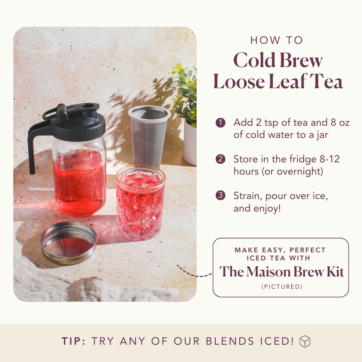 Plum Deluxe Road Trip Refresher Herbal Loose Leaf Tea