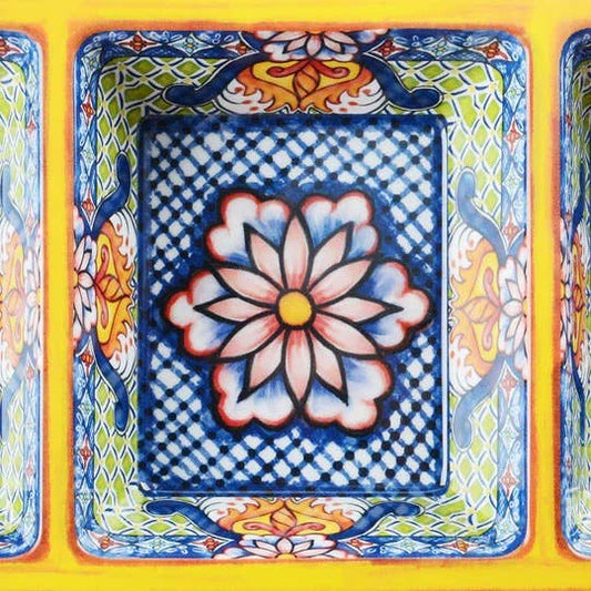 Prepara Yellow 3-Section Taco Tray