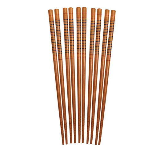 Set of wooden chopsticks on a white background
