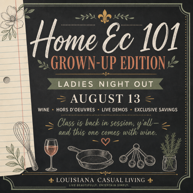 Announcement for Home Ec 101: Grown Up Edition Ladies Night August 2026