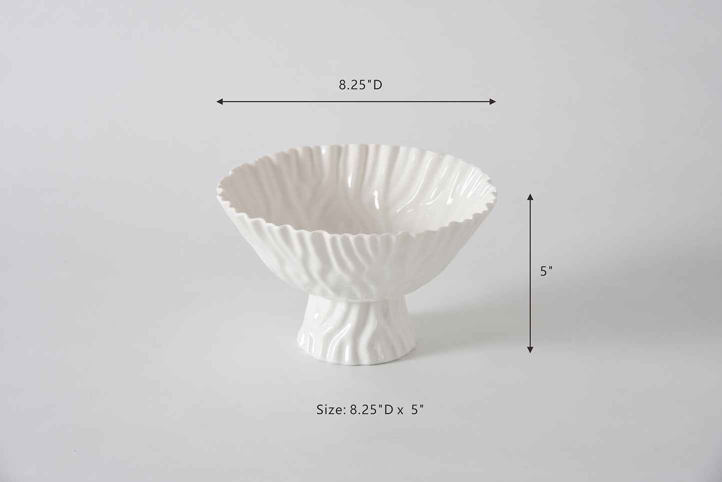 Pampa Bay Mascali Bianca Medium Footed Bowl