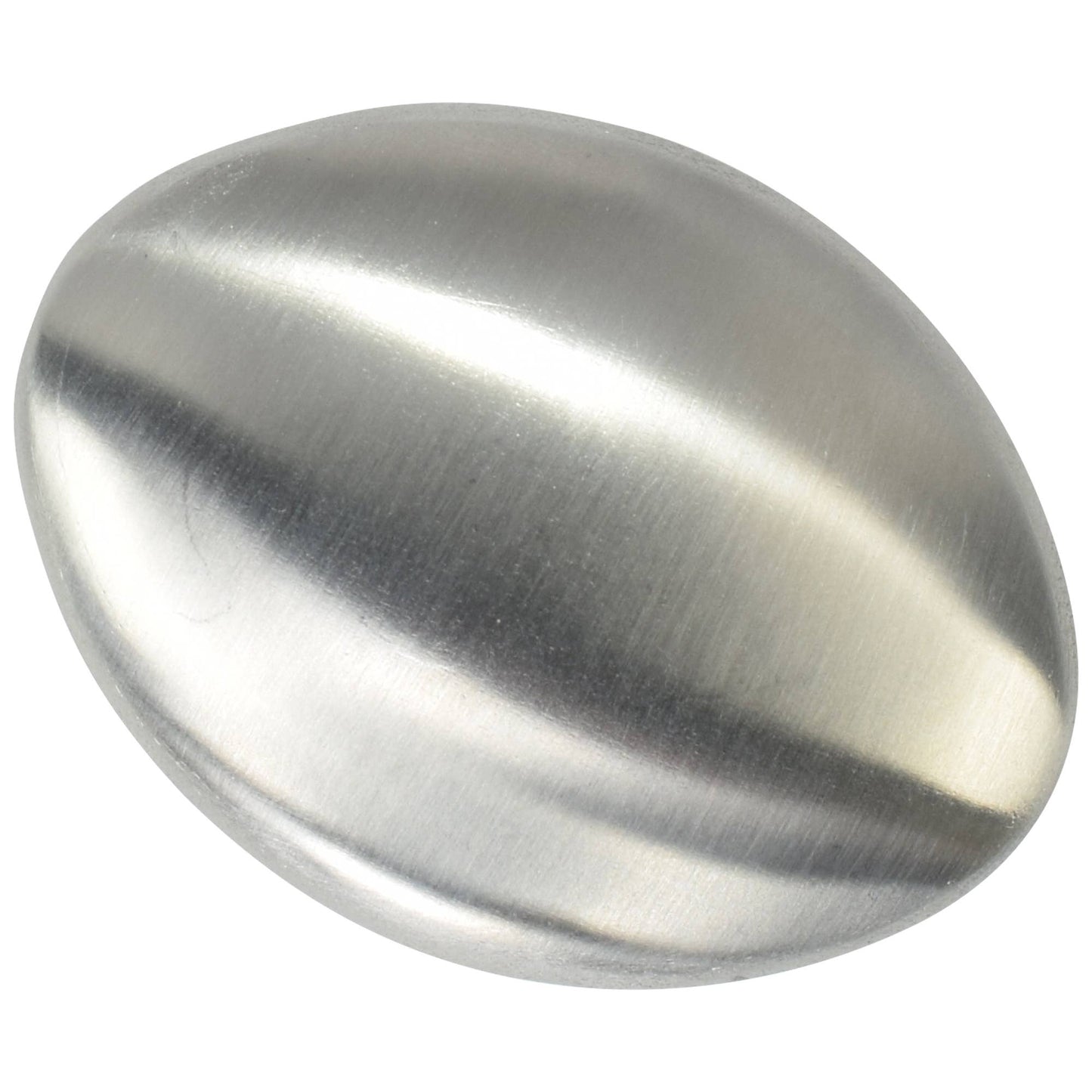 Stainless steel soap bar on a white background.